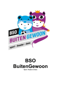 BSO BuitenGewoon “Sport, Theater en Dans” BSO BuitenGewoon