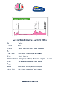 Maxim Sportvoedingsschema 80 km