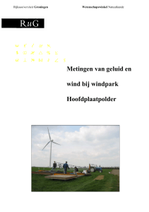 Metingen van geluid en wind bij windpark Hoofdplaatpolder