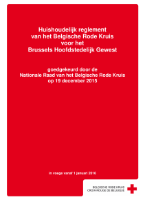 Huishoudelijk reglement van het Belgische Rode - Croix