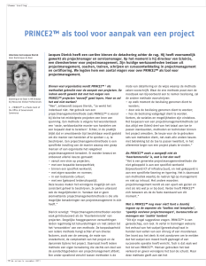 PRINCE2™ als tool voor aanpak van een project