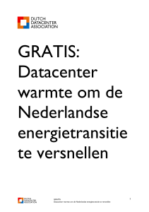 GRATIS: Datacenter warmte om de Nederlandse energietransitie te