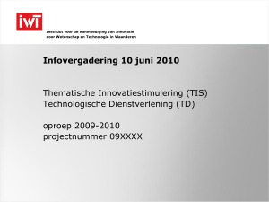 Info projectuitvoering VIS-TIS/TD