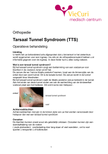 Tarsaal Tunnel Syndroom (TTS) - Operatieve behandeling