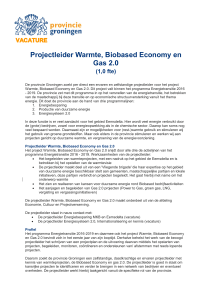 Projectleider Warmte, Biobased Economy en Gas 2.0