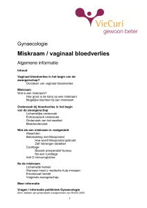 Miskraam / vaginaal bloedverlies - Algemene informatie