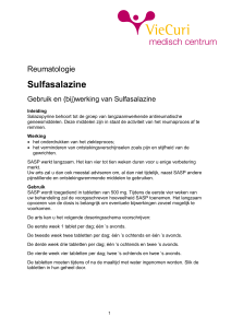Sulfasalazine - Gebruik en (bij)werking van Sulfasalazine