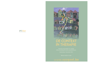 2015: De context in therapie
