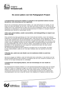 De zeven pijlers van het Pedagogisch Project