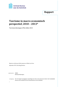 Toerisme in macro-economisch perspectief, 2010 - 2013