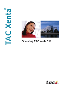 TAC Vista IV, Operating TAC Xenta 511, Manual, EN