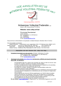 Hoe aansluiten bij de Antwerpse Volleybal Federatie vzw?