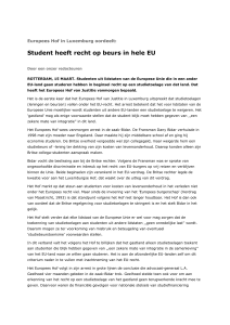 Europees Hof in Luxemburg oordeelt: Student heeft recht op beurs