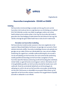Hoornvlies transplantatie - DSAEK en DMEK