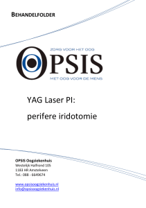YAG Laser PI: perifere iridotomie
