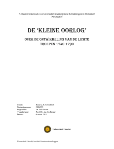 De `kleine oorlog` - Universiteit Utrecht