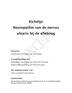 Richtlijn Neuropathie van de nervus ulnaris bij de elleboog