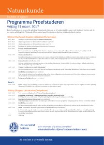 Programma - Studeren in Leiden