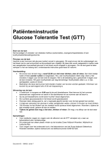 Patiënteninstructie Glucose Tolerantie Test (GTT)