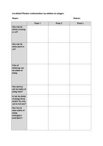 Invulblad Planten onderzoeken op ziektes en plagen Naam: Datum