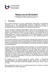 Statuut van de UFSIA-student - VUAS