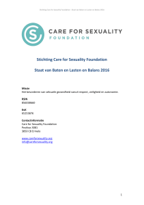 Stichting Care for Sexuality Foundation Staat van Baten en Lasten