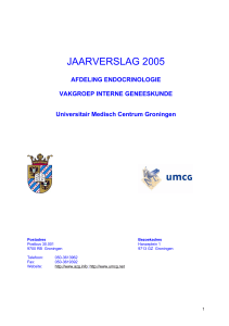 jaarverslag 2005 - Endocrinologie | UMCG