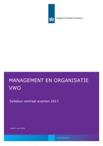 Syllabus 2017 management en organisatie, vwo