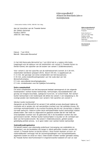 Kamerbrief over renovatie Binnenhof