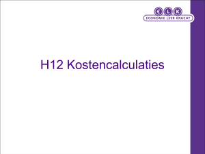 H12 Kostencalculaties
