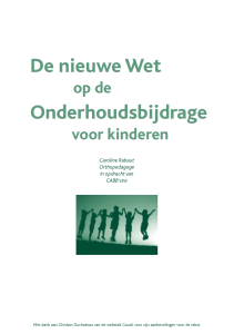 Brochure De Nieuwe Wet op de Onderhoudsbijdrage voor kinderen