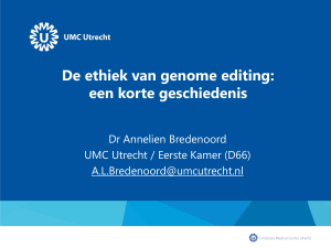 De ethiek van genome editing: een korte geschiedenis