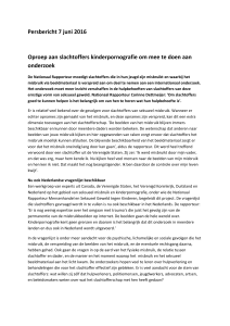 Persbericht Nationaal Rapporteur - Stichting Achmea Slachtoffer en