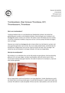 Trombosebeen, Diep Veneuze Thrombose, DVT, Thrombosearm
