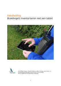 Handleiding - Sovon Vogelonderzoek Nederland