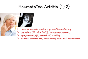 Reumatoïde Artritis (1/2)