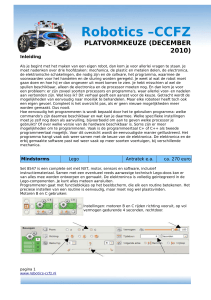 Platformkeuze, processor-/programmeertaalkeuzes - Robotics-CCFZ