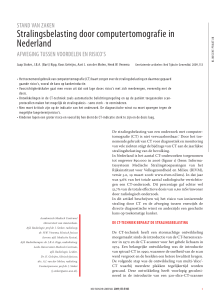 Stralingsbelasting door computertomografie in Nederland