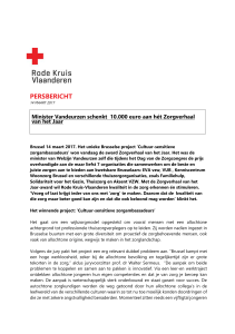 Persbericht - Rode Kruis