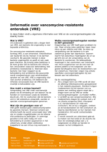 Informatie over vancomycine-resistente enterokok (VRE)