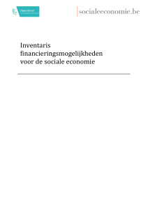 Inventaris financieringsmogelijkheden voor de sociale economie