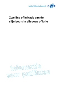 Zwelling of irritatie van de slijmbeurs in elleboog of knie