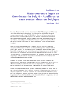 Watervoerende lagen en Grondwater in België
