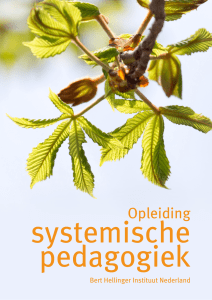 systemische pedagogiek - Bert Hellinger Instituut Nederland