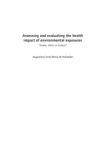 Assessing and evaluating the health impact of environmental