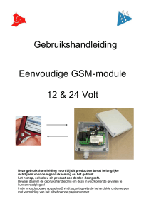 Gebruikershandleiding GSM module 2005