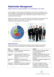 Stakeholder Management - Partners for Innovation