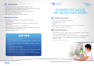 Brochure: 8 stappen tot succes met multifocale lenzen