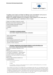 Questionnaire administrative burdens