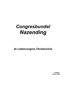 Congresbundel - ChristenUnie